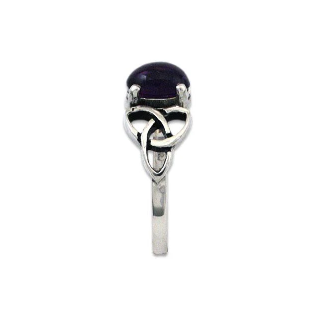 Celtic Triskele Ring with Gemstone - Image 3
