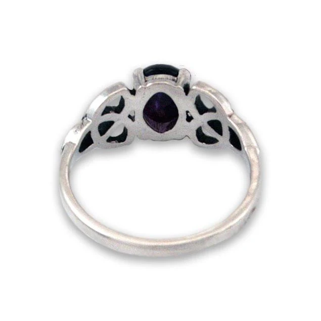 Celtic Triskele Ring with Gemstone - Image 4