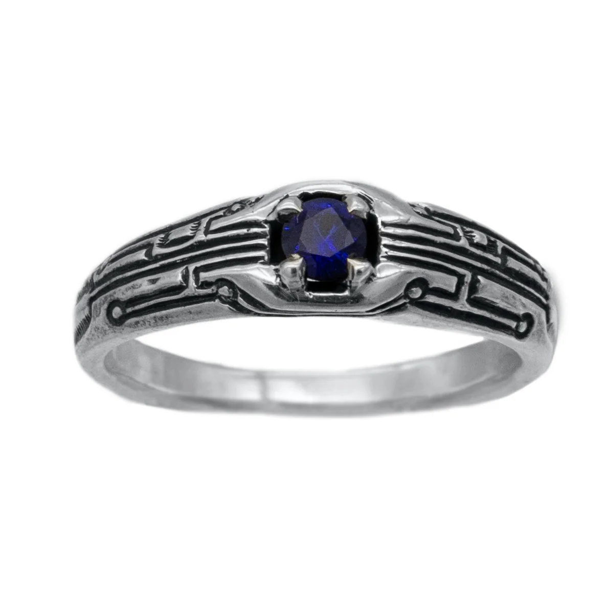 Circuit Board Ring with Gemstone - Image 11