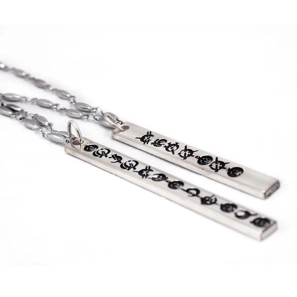 Custom Steel Alphabet Bar Pendant - Image 2