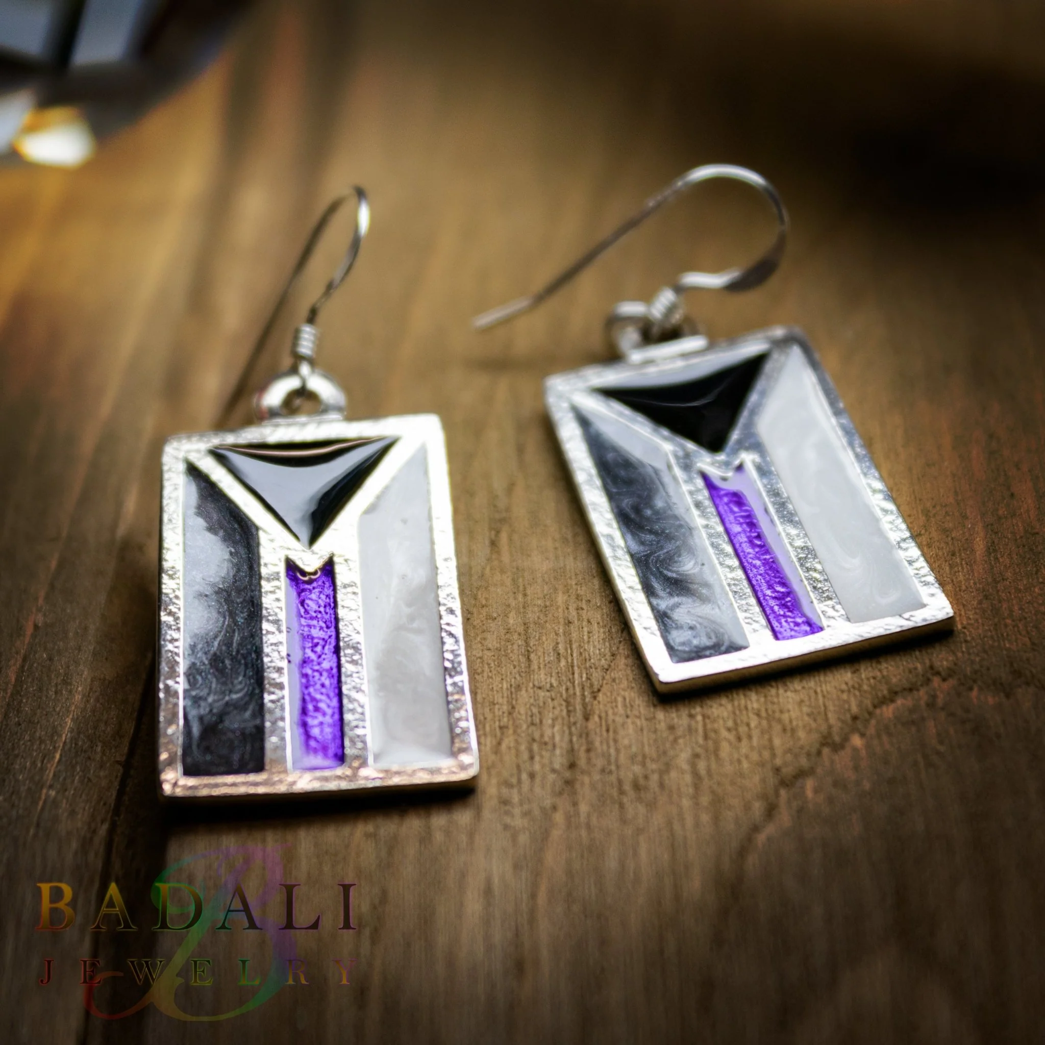 Demisexual PRIDE Flag Earrings - Image 2