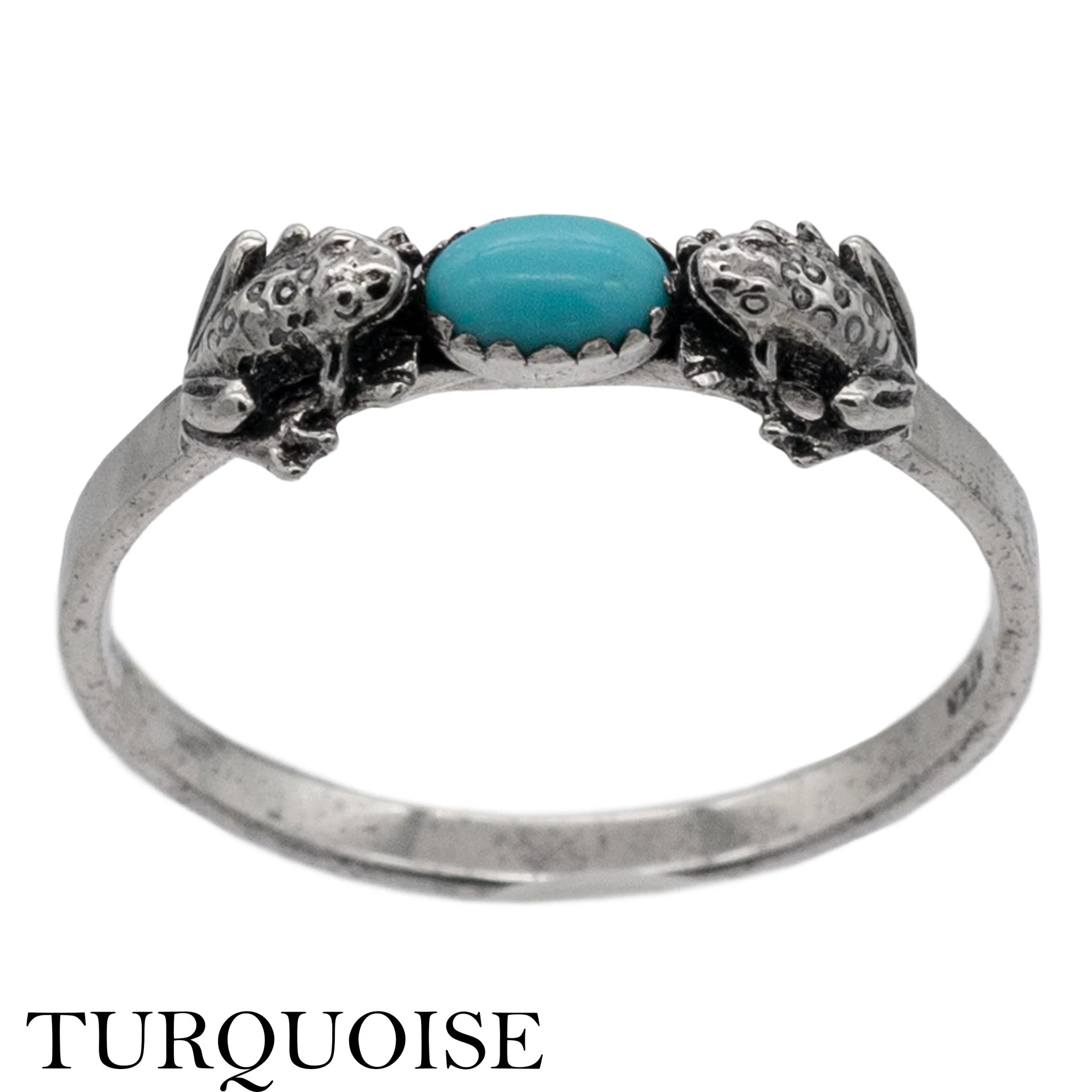Double Frog Ring with Gemstone - Image 10