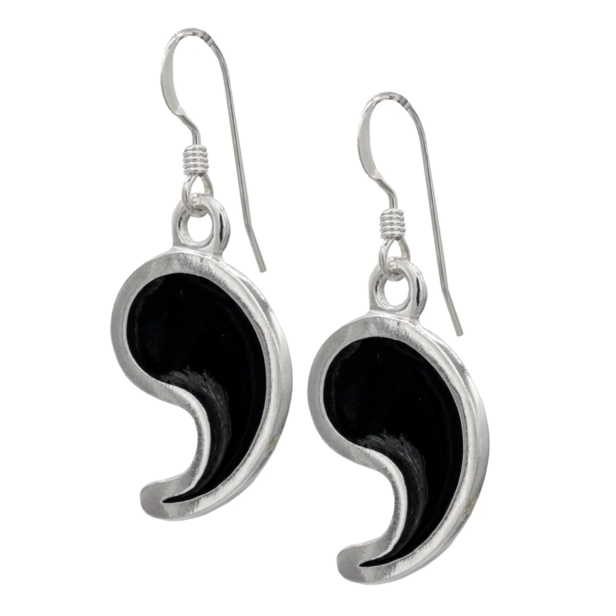 Dragon's Fang Earrings - Enameled Sterling Silver - Image 3