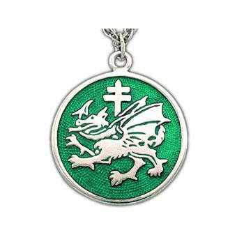 Order of the Dragon Pendant - Enameled Silver - Image 3
