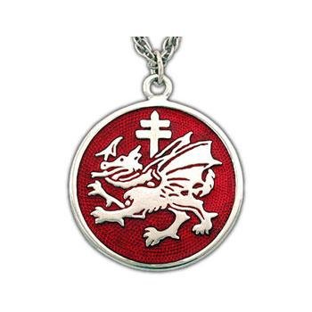 Order of the Dragon Pendant - Enameled Silver - Image 4