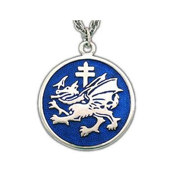 Order of the Dragon Pendant - Enameled Silver - Image 5