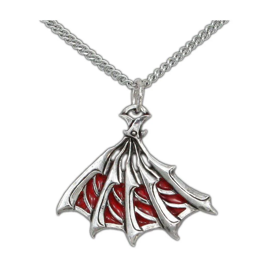 Enameled Silver Bladed Fan Pendant - Image 10