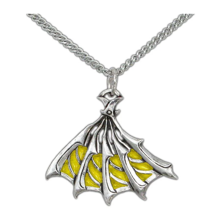 Enameled Silver Bladed Fan Pendant - Image 13