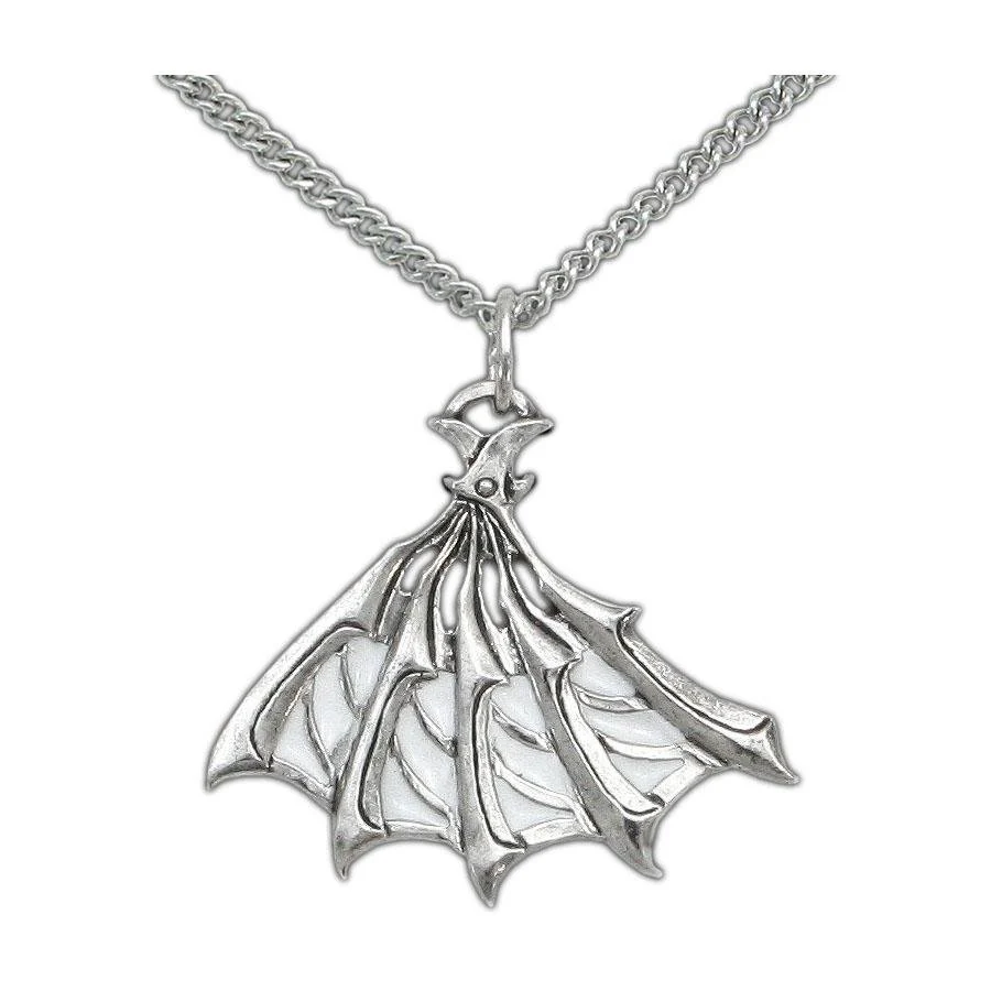 Enameled Silver Bladed Fan Pendant - Image 14