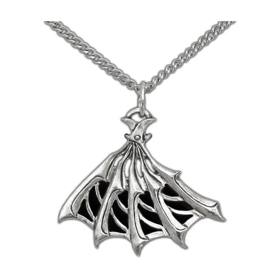 Enameled Silver Bladed Fan Pendant - Image 3
