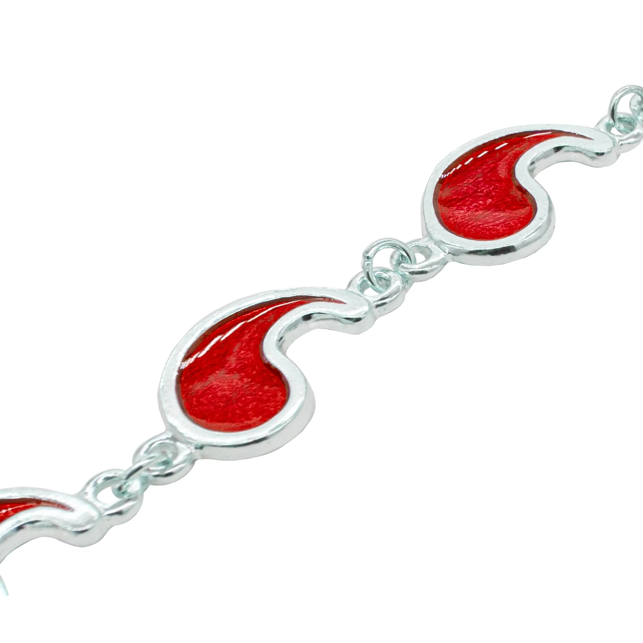 Flame of Tar Valon Ajah Bracelet - Enameled Sterling Silver - Image 14