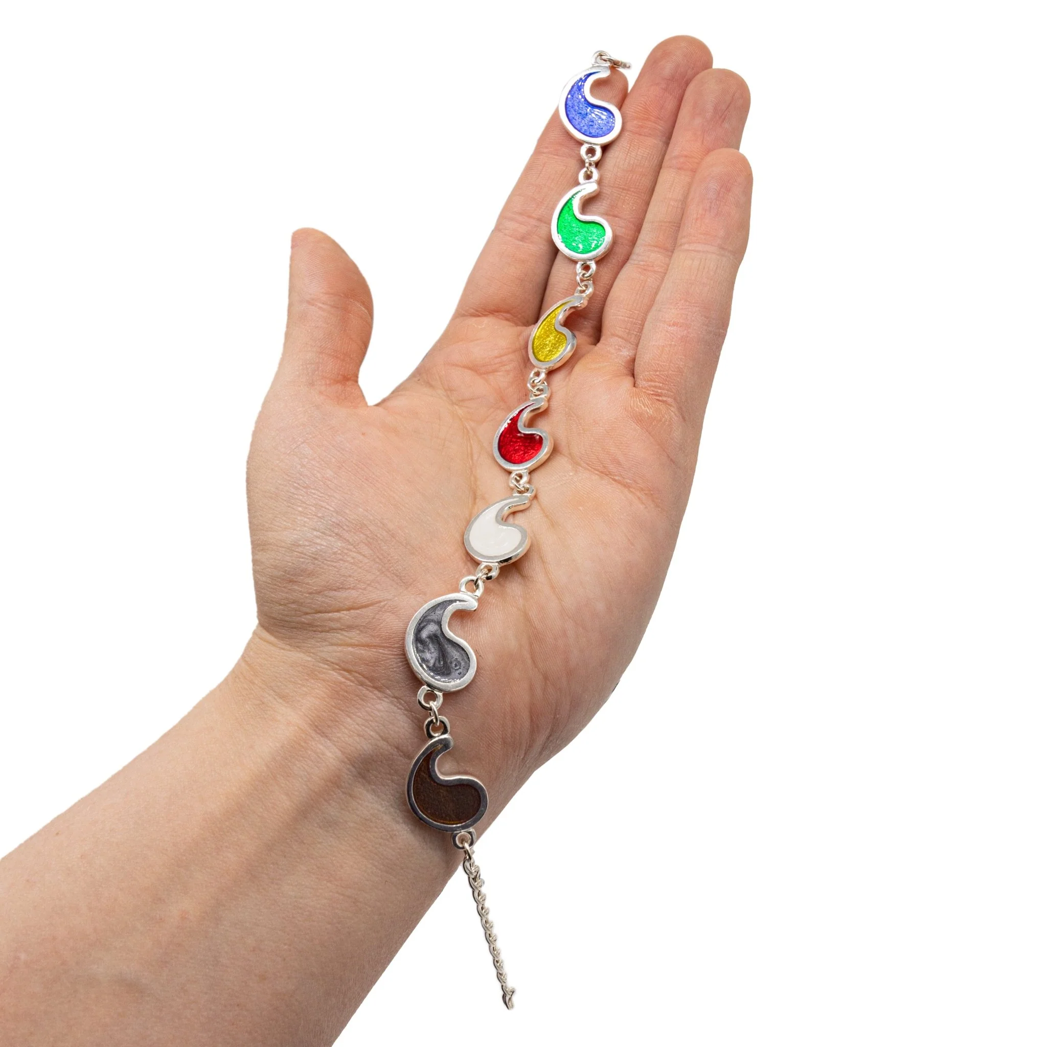 Flame of Tar Valon Ajah Bracelet - Enameled Sterling Silver - Image 28