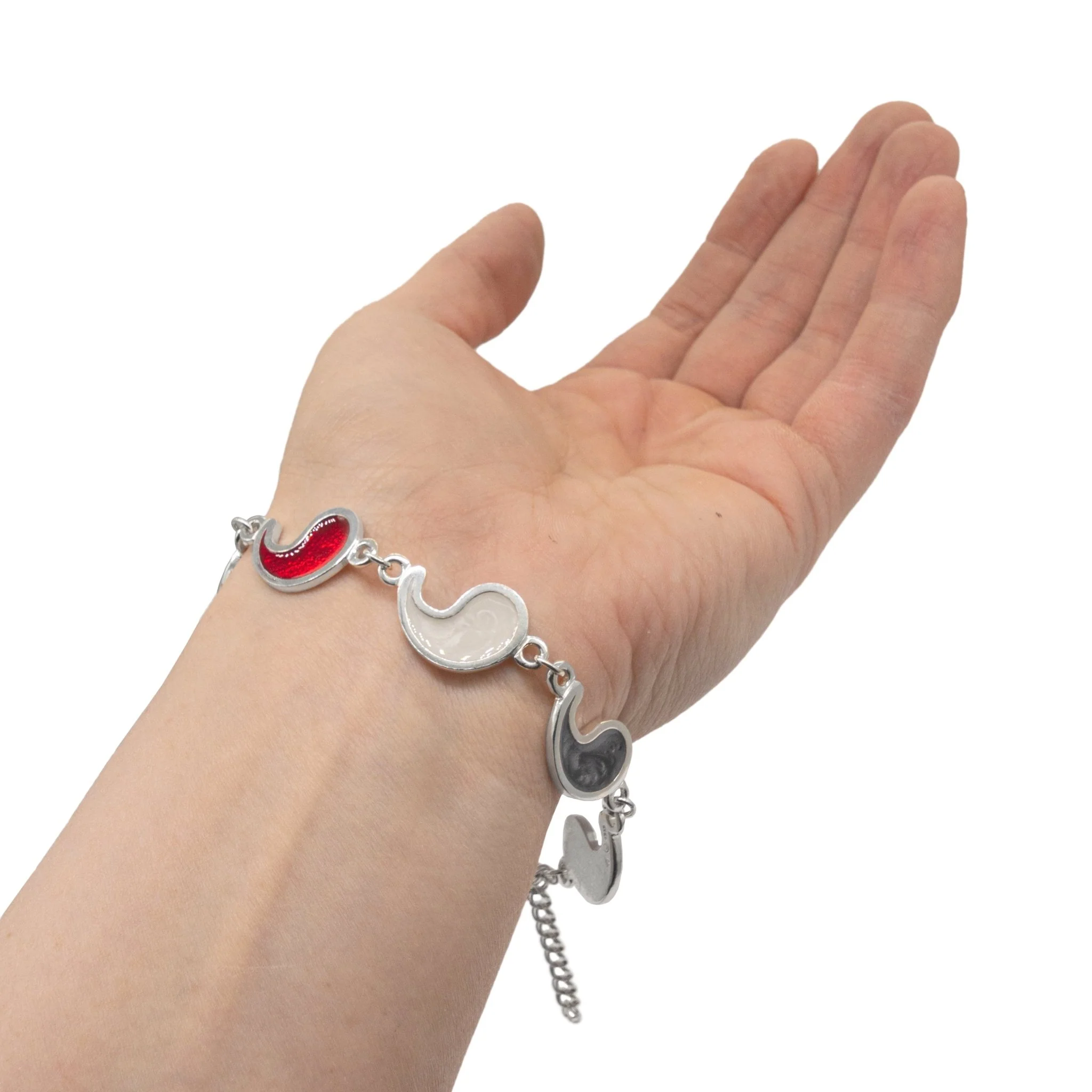 Flame of Tar Valon Ajah Bracelet - Enameled Sterling Silver - Image 31