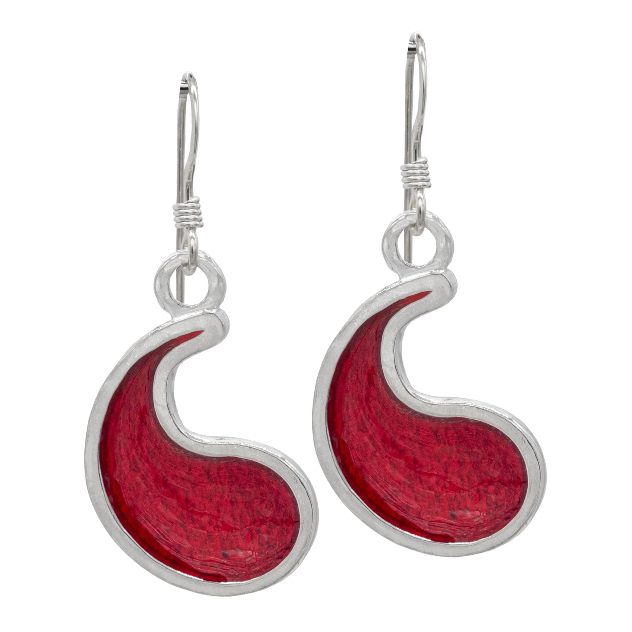 Flame of Tar Valon Ajah Earrings - Enameled Sterling Silver - Image 4