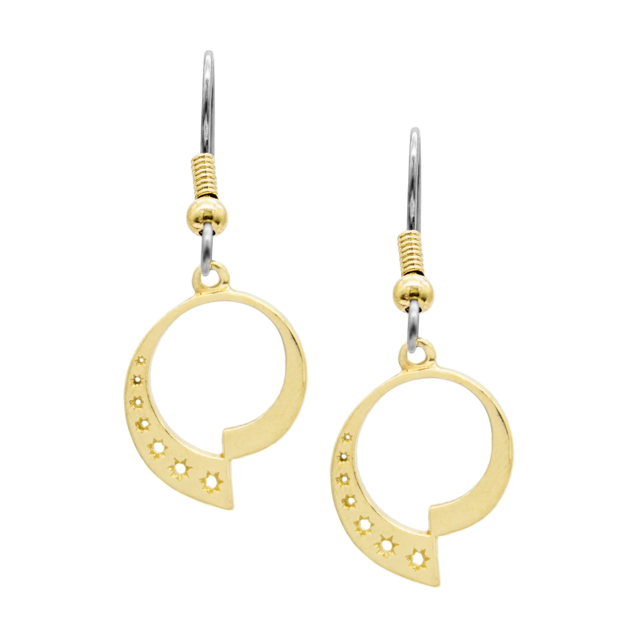 Fractalverse Earrings - Brass