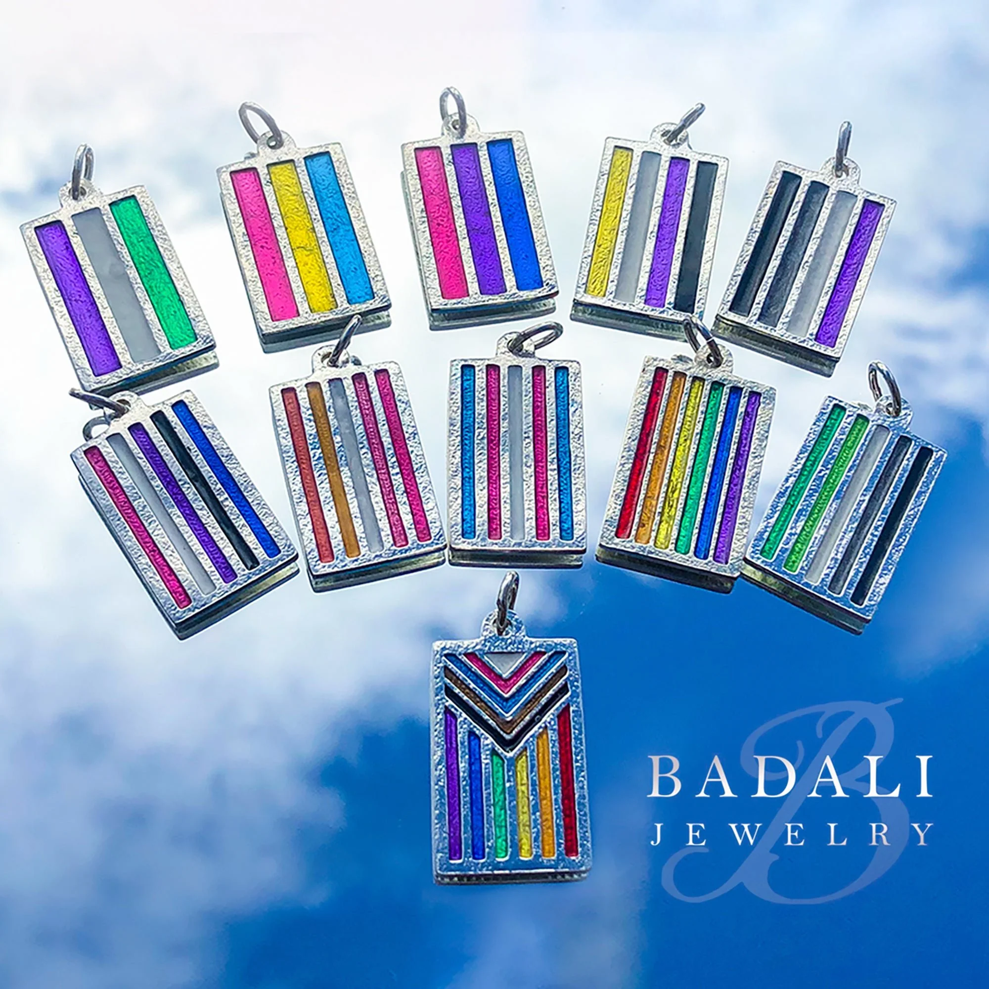Genderfluid PRIDE Flag Earrings - Image 2
