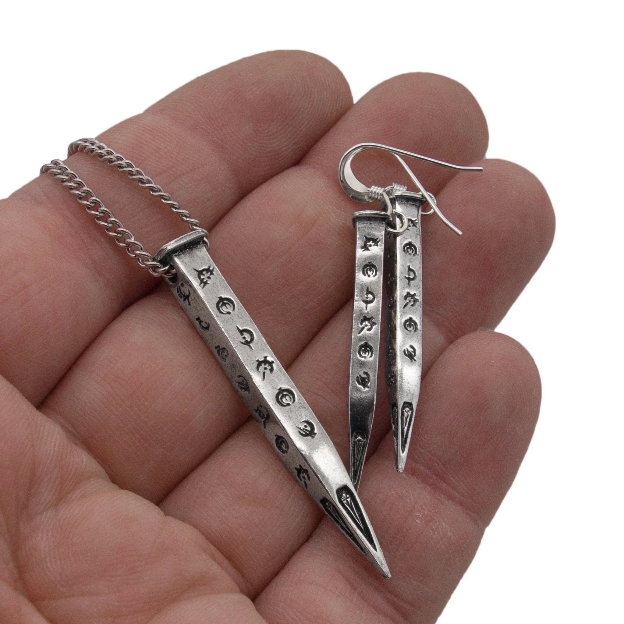 Hemalurgy Spike Earrings - Silver - Image 8