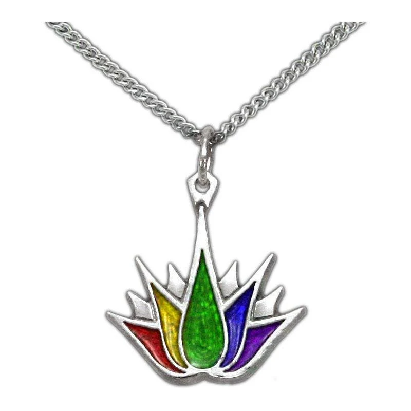 PRIDE Lotus Tattoo Necklace or Pin
