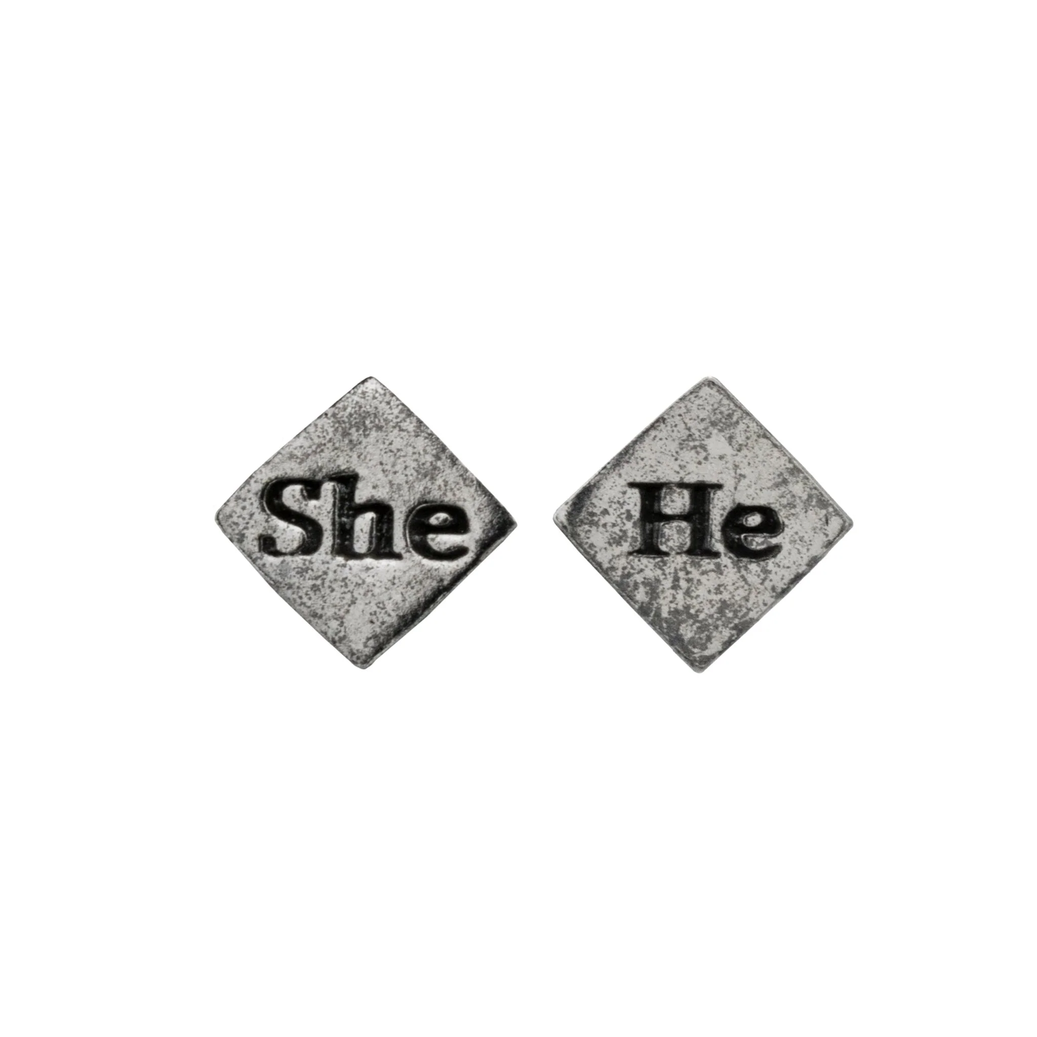 Pronoun Stud Earrings - Image 2