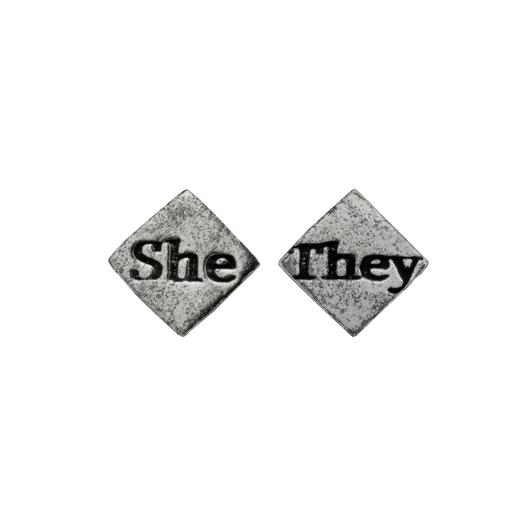 Pronoun Stud Earrings - Image 4