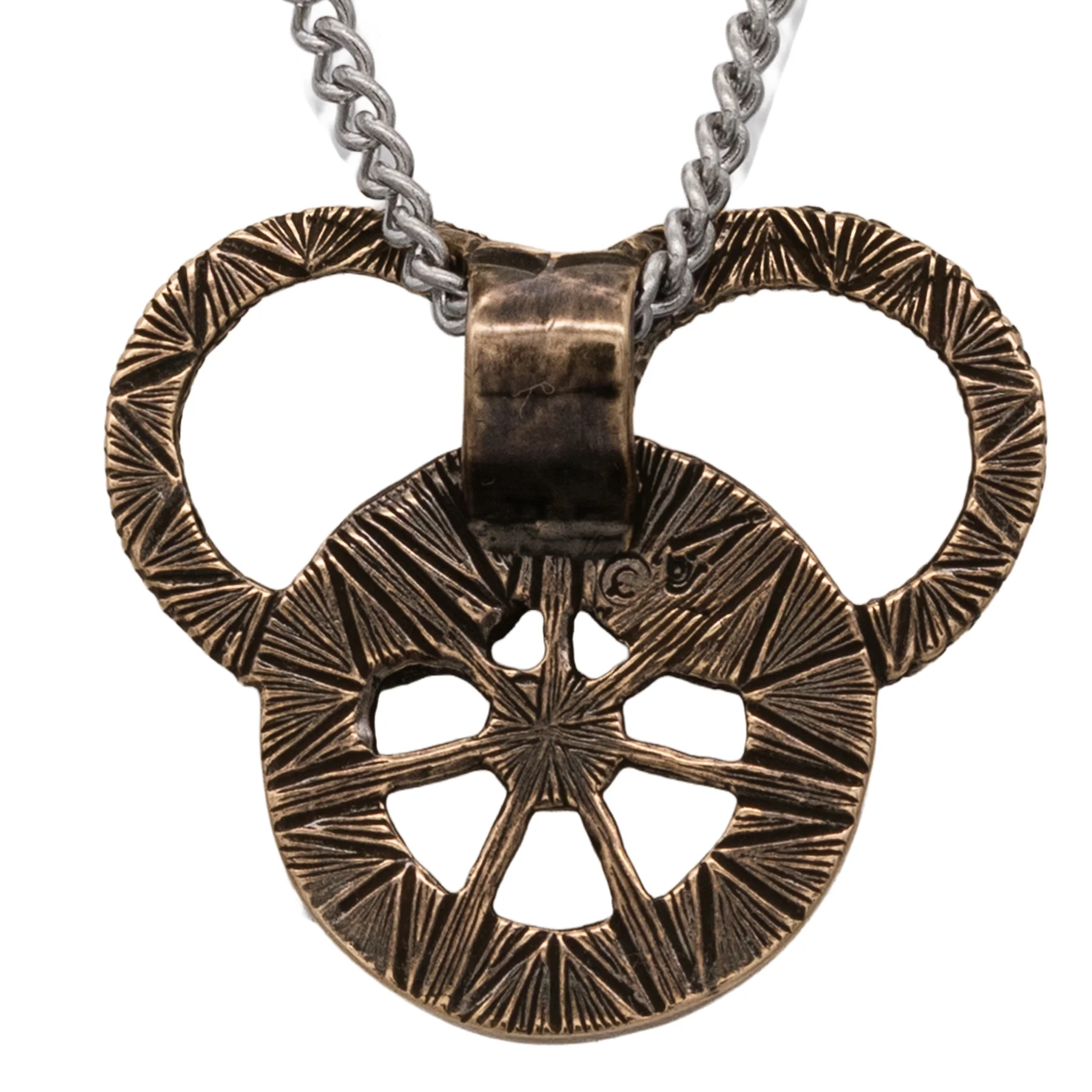 Snake and Wheel Necklace - Sterling Silver or Bronze - Image 11
