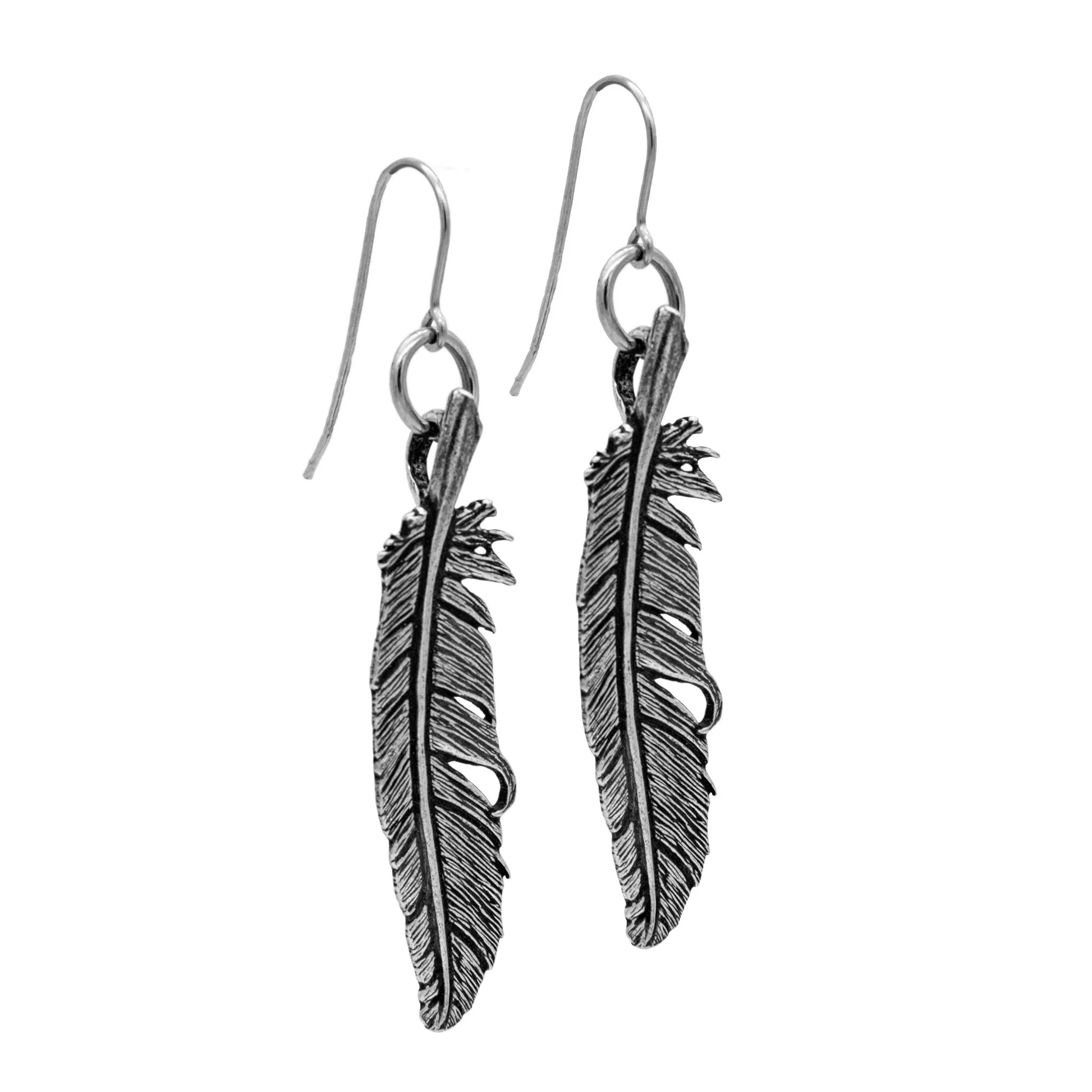 Vulture Feather Earrings - Image 2